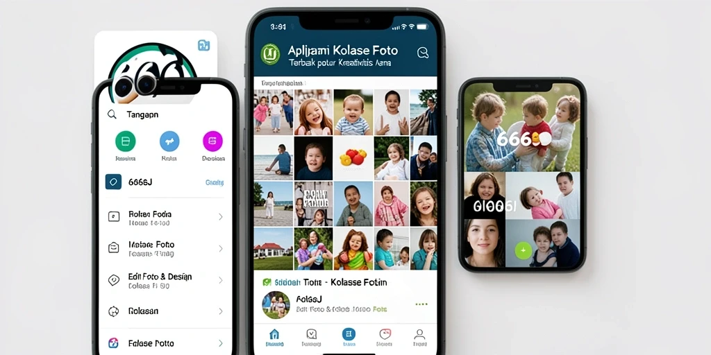 Antarmuka intuitif dan fitur kolase foto yang menarik.