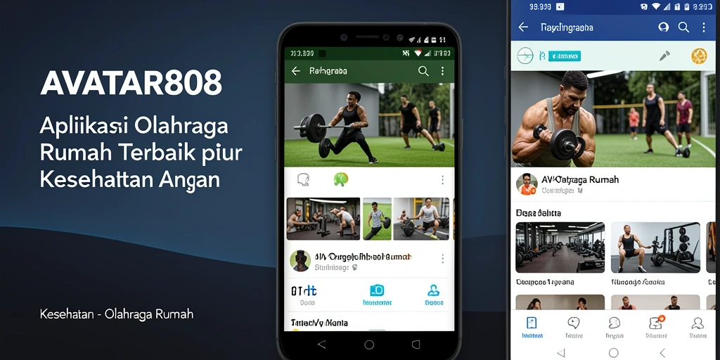 Antarmuka aplikasi AVATAR808 yang menarik dan fungsional untuk olahraga rumah.