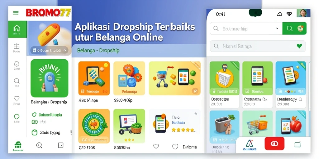 Tampilan antarmuka BROMO77 yang memudahkan belanja Dropship.