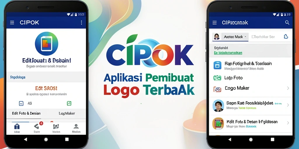 Antarmuka penggunaan CIPOK untuk desain logo yang intuitif dan menarik.