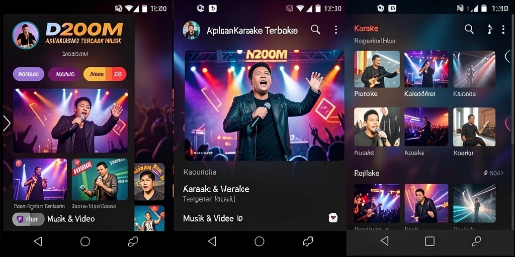Antarmuka D200M yang modern dan mudah digunakan untuk Karaoke.