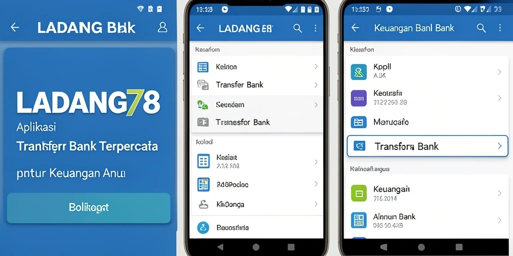 Antarmuka user-friendly aplikasi Transfer Bank LADANG78.