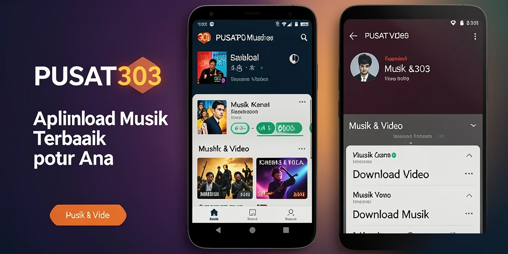 Antarmuka PUSAT303 untuk mengunduh musik dengan mudah dan cepat.