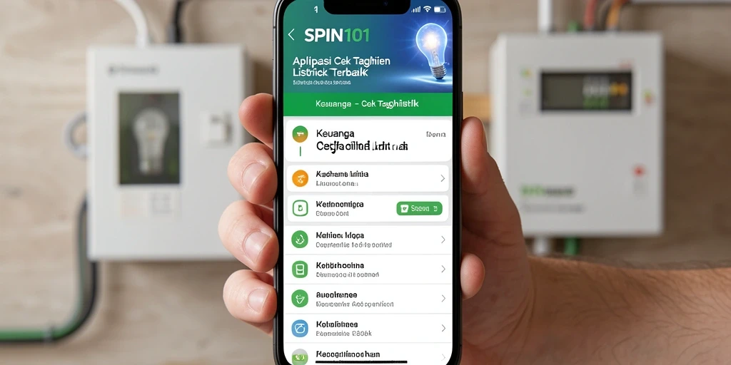 Antarmuka SPIN101 saat memeriksa tagihan listrik.